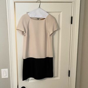 Alice + Olivia Cream and Black Mini Dress